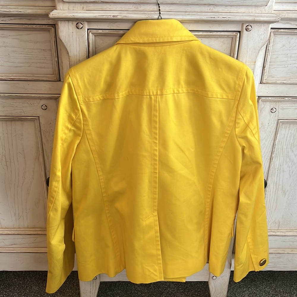 J Crew Yellow Button Front Jacket - image 3